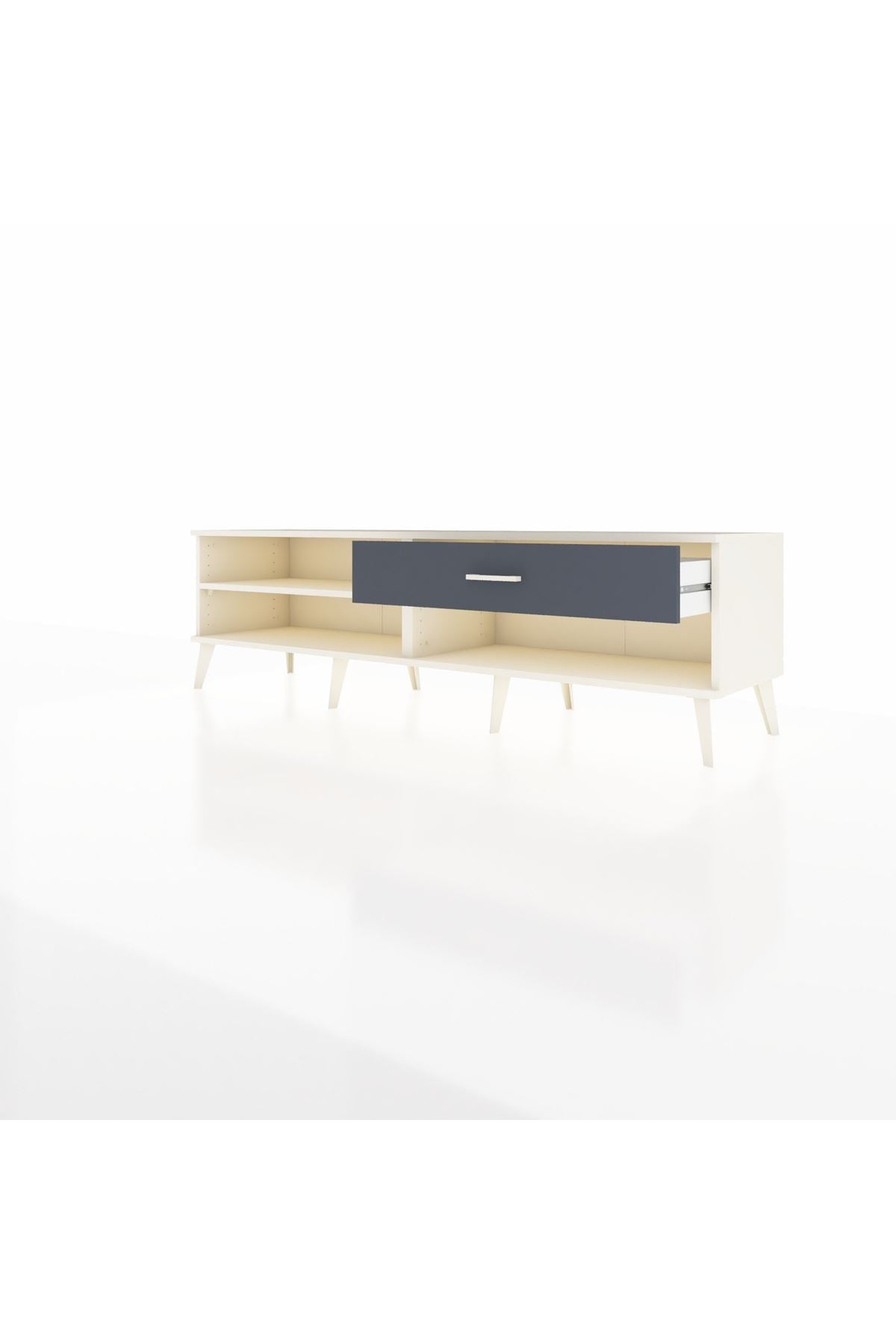 Hyperion TV Ünitesi Tek Raflı Tek Çekmeceli  176x44x51 Aytaşı-Aytaşı/Antrasit