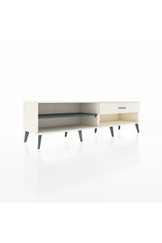 Hyperion TV Ünitesi Tek Raflı Tek Çekmeceli  176x44x51 Aytaşı-Antrasit/Aytaşı