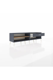 Hyperion TV Ünitesi Tek Raflı Tek Çekmeceli  176x44x51 Antrasit-Çam/Antrasit
