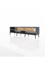 Hyperion TV Ünitesi Tek Raflı Tek Çekmeceli  176x44x51 Antrasit-Çam/Çam