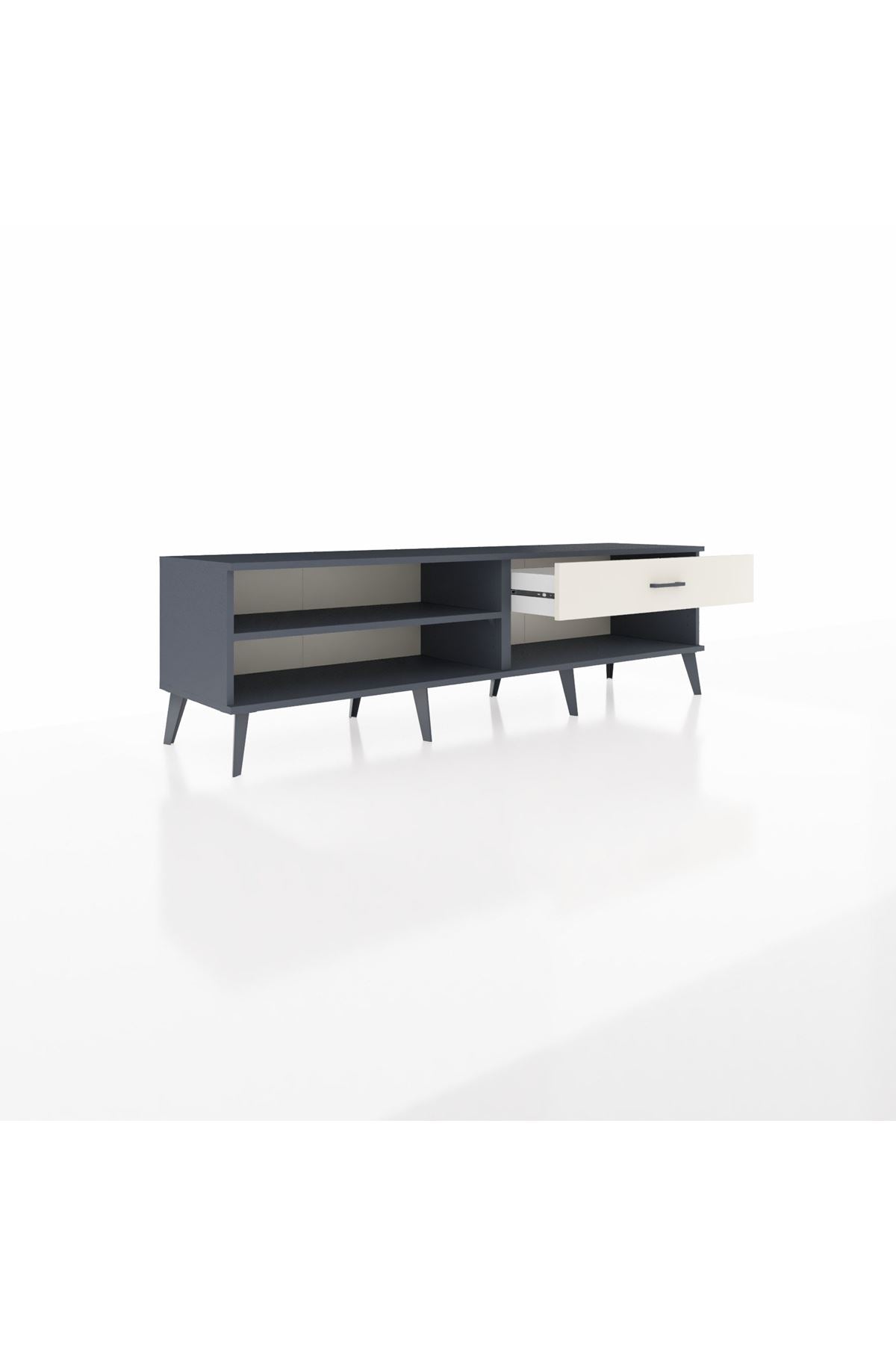 Hyperion TV Ünitesi Tek Raflı Tek Çekmeceli  176x44x51 Antrasit-Antrasit/Aytaşı