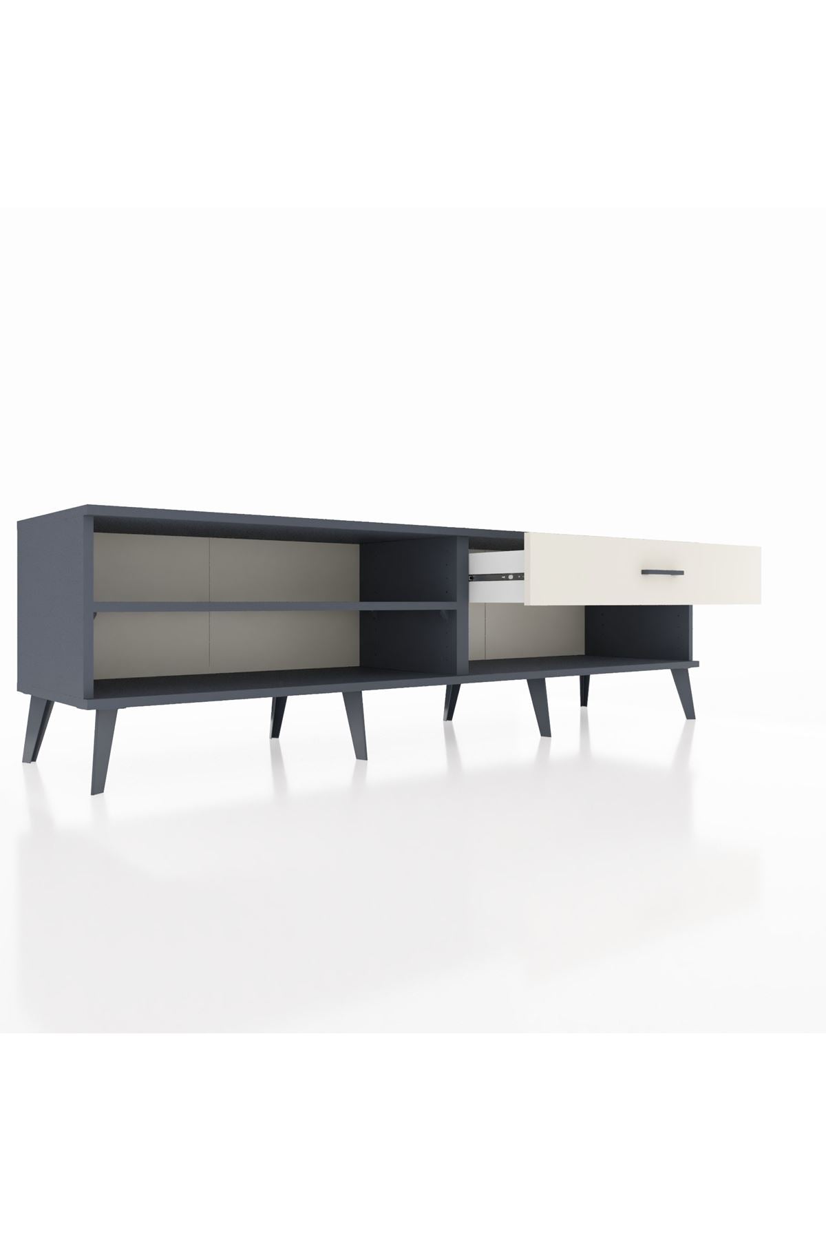 Hyperion TV Ünitesi Tek Raflı Tek Çekmeceli  176x44x51 Antrasit-Antrasit/Aytaşı