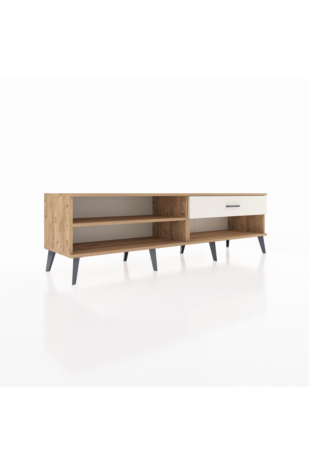 Hyperion TV Ünitesi Tek Raflı Tek Çekmeceli  176x44x51 Çam-Çam/Aytaşı