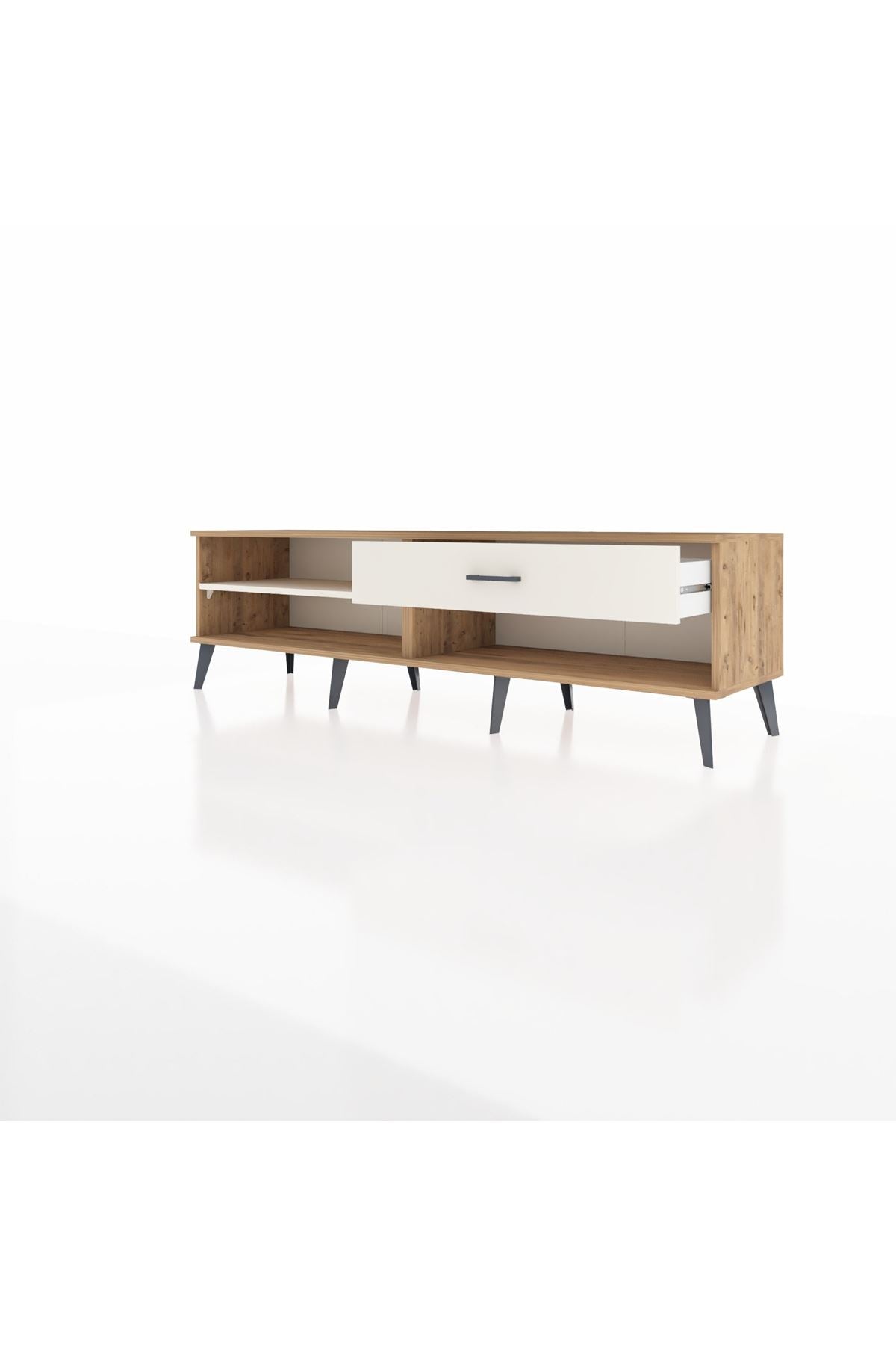 Hyperion TV Ünitesi Tek Raflı Tek Çekmeceli  176x44x51 Çam-Aytaşı/Aytaşı