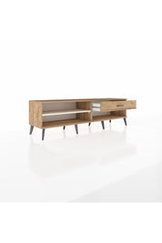 Hyperion TV Ünitesi Tek Raflı Tek Çekmeceli  176x44x51 Çam-Aytaşı/Çam