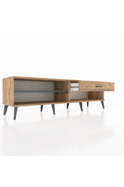 Hyperion TV Ünitesi Tek Raflı Tek Çekmeceli  176x44x51 Çam-Antrasit/Çam