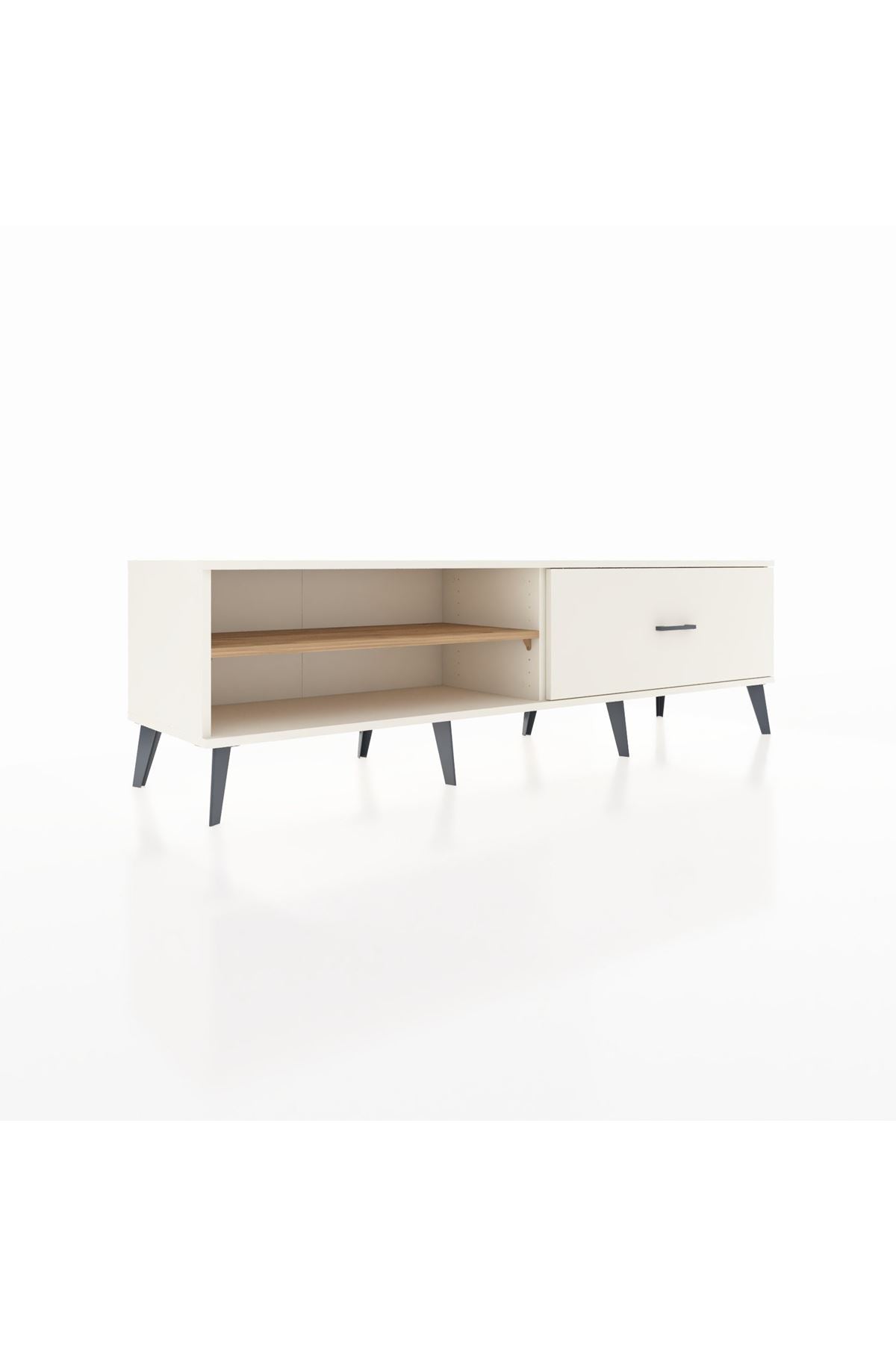 Hyperion TV Ünitesi Tek Raflı Tek Çekmeceli  176x44x51 Aytaşı-Çam/Aytaşı