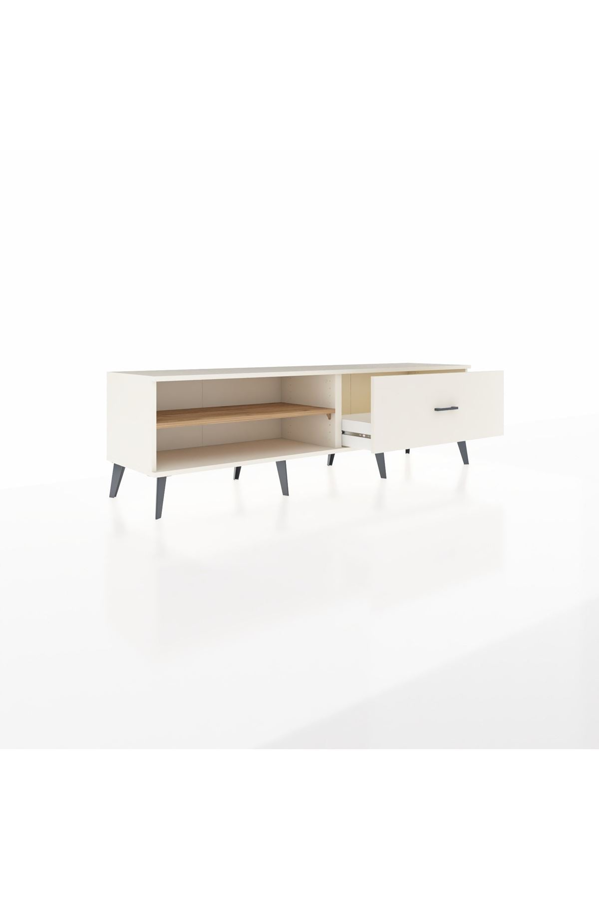 Hyperion TV Ünitesi Tek Raflı Tek Çekmeceli  176x44x51 Aytaşı-Çam/Aytaşı