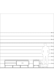 Hyperion TV Ünitesi Tek Raflı Tek Çekmeceli  176x44x51 Çam-Çam/Antrasit