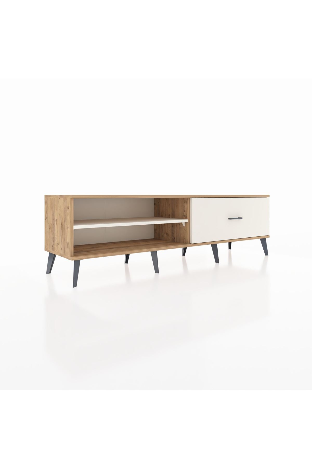 Hyperion TV Ünitesi Tek Raflı Tek Çekmeceli  176x44x51 Çam-Aytaşı/Aytaşı