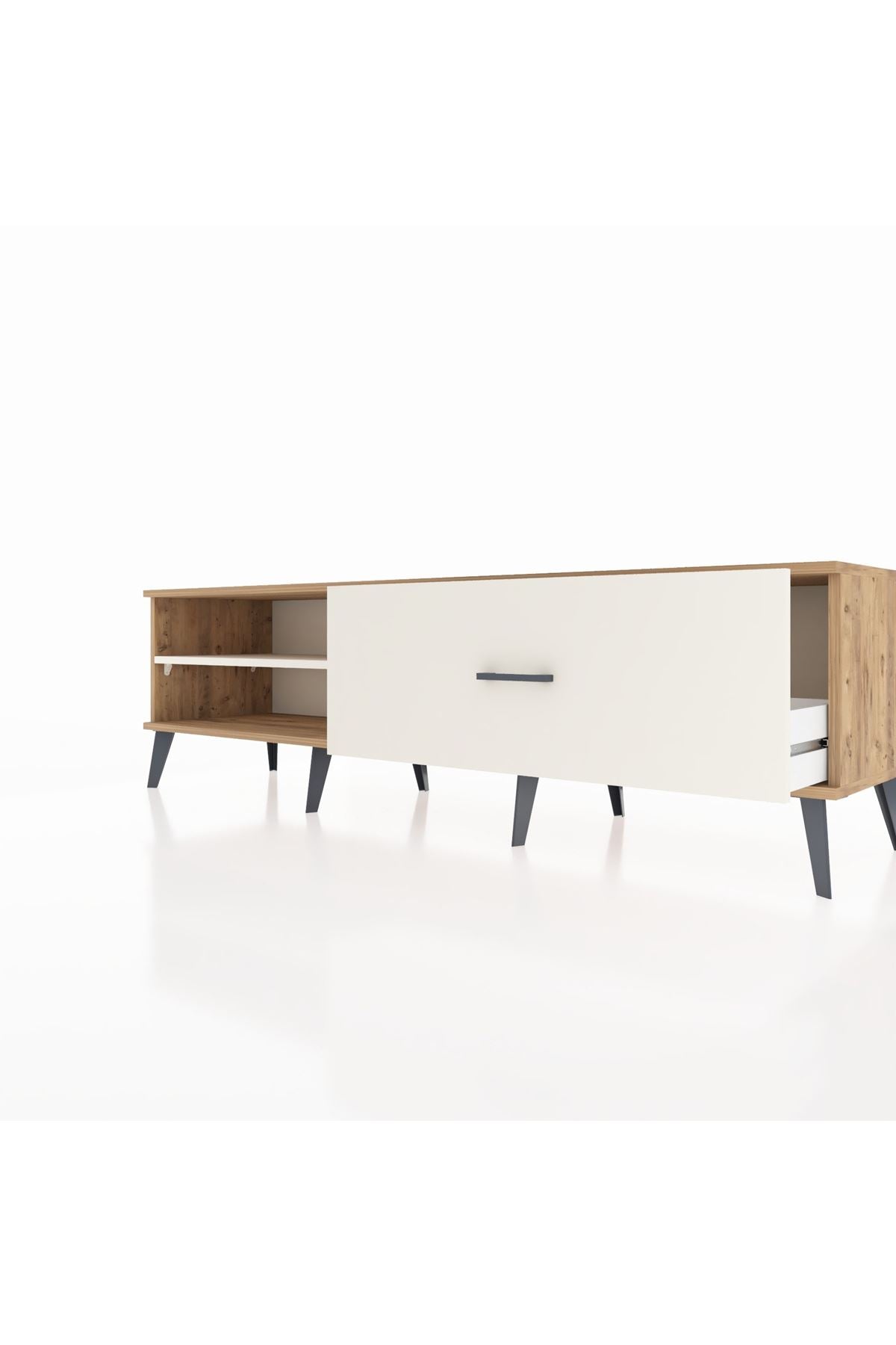 Hyperion TV Ünitesi Tek Raflı Tek Çekmeceli  176x44x51 Çam-Aytaşı/Aytaşı