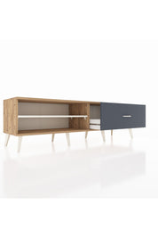 Hyperion TV Ünitesi Tek Raflı Tek Çekmeceli  176x44x51 Çam-Aytaşı/Antrasit