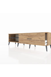 Hyperion TV Ünitesi Tek Raflı Tek Çekmeceli  176x44x51 Çam-Antrasit/Çam