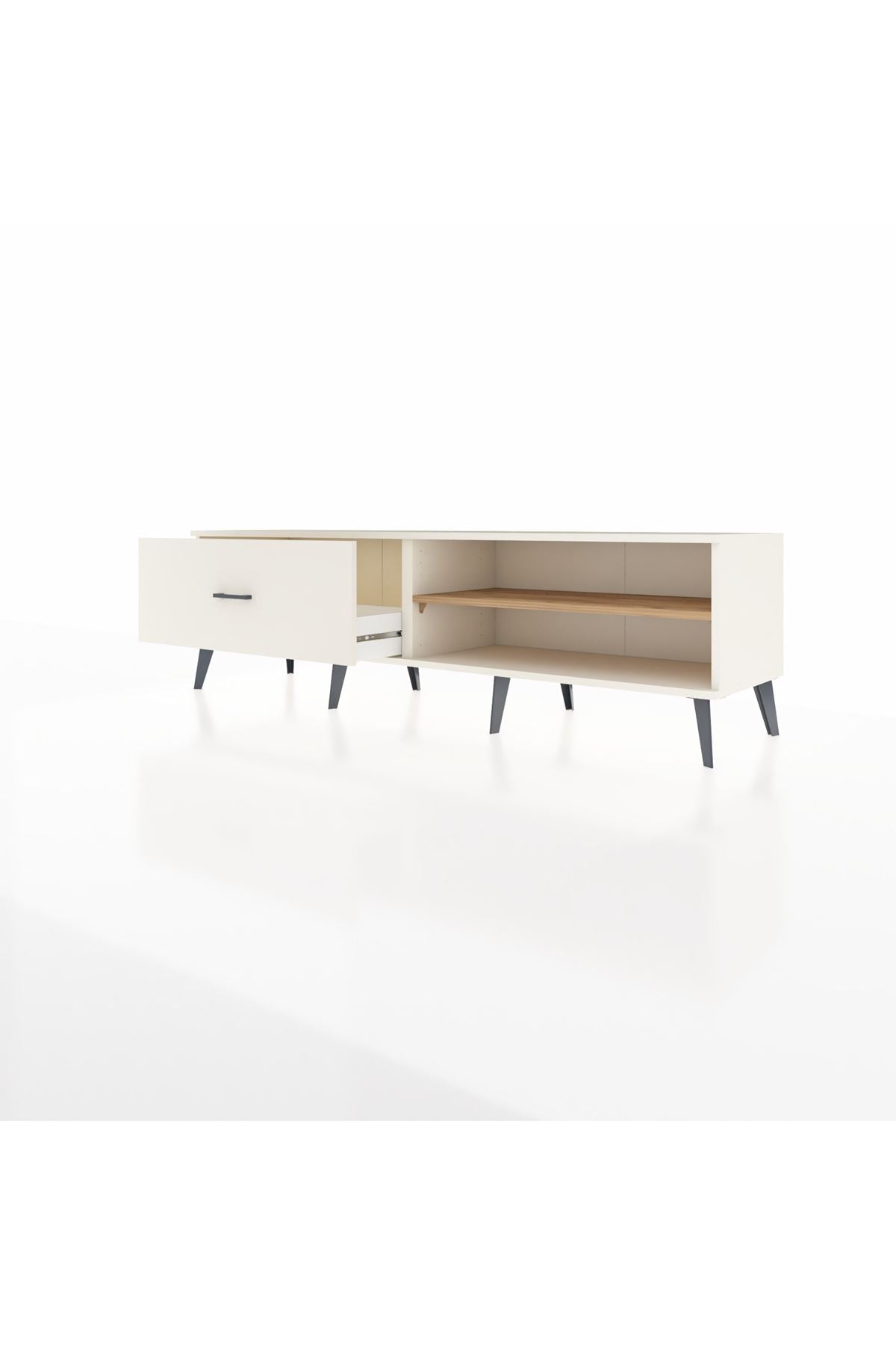 Hyperion TV Ünitesi Tek Raflı Tek Çekmeceli  176x44x51 Aytaşı-Çam/Aytaşı