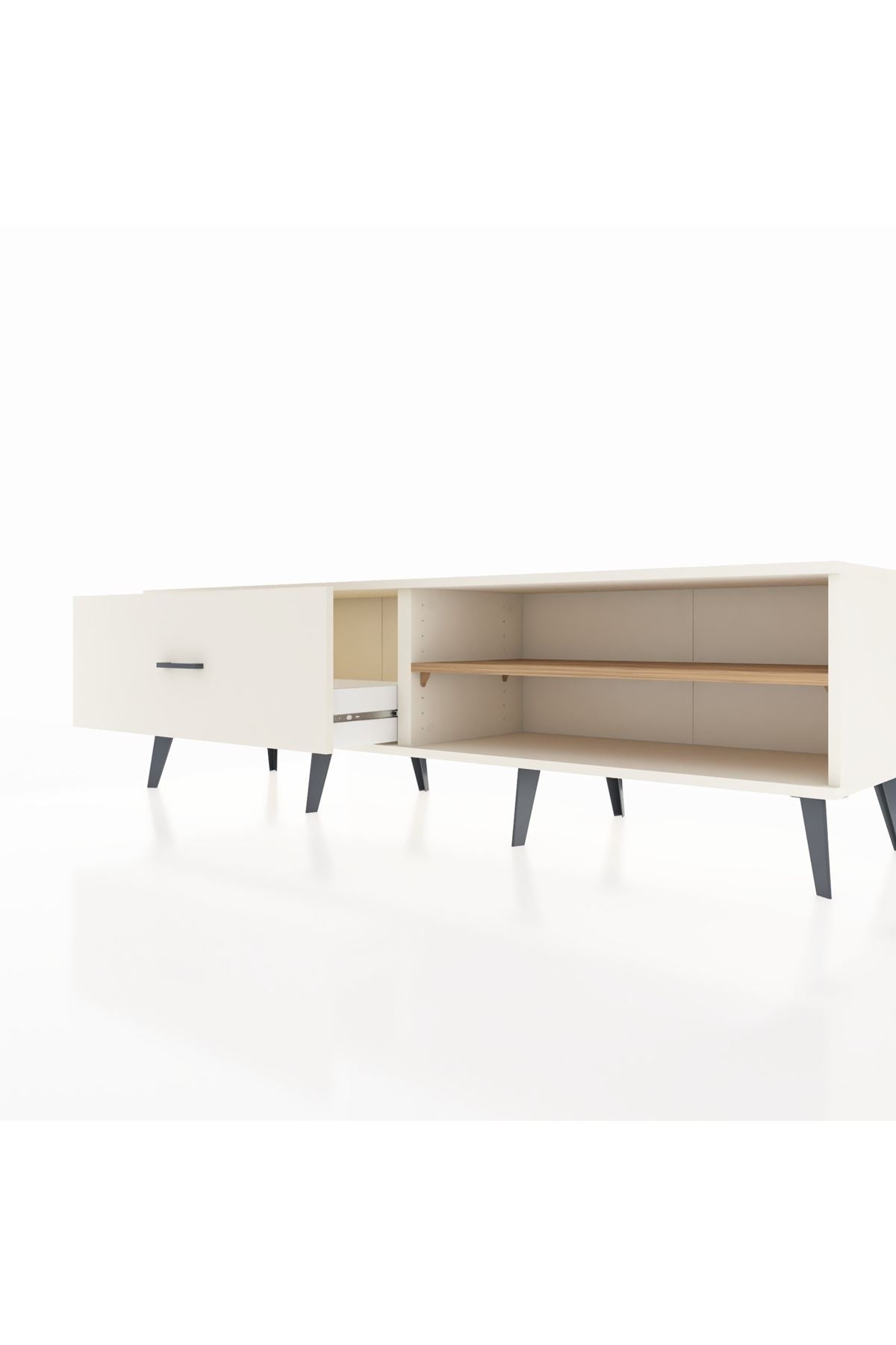 Hyperion TV Ünitesi Tek Raflı Tek Çekmeceli  176x44x51 Aytaşı-Çam/Aytaşı