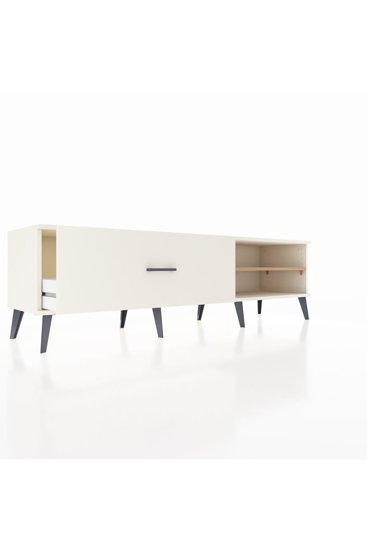 Hyperion TV Ünitesi Tek Raflı Tek Çekmeceli  176x44x51 Aytaşı-Çam/Aytaşı