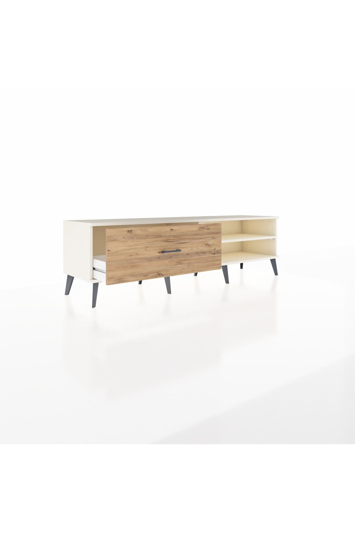 Hyperion TV Ünitesi Tek Raflı Tek Çekmeceli  176x44x51 Aytaşı-Aytaşı/Çam