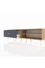 Hyperion TV Ünitesi Tek Raflı Tek Çekmeceli  176x44x51 Çam-Çam/Antrasit