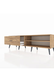 Hyperion TV Ünitesi Tek Raflı Tek Çekmeceli  176x44x51 Çam-Çam/Çam
