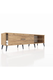 Hyperion TV Ünitesi Tek Raflı Tek Çekmeceli  176x44x51 Çam-Çam/Çam