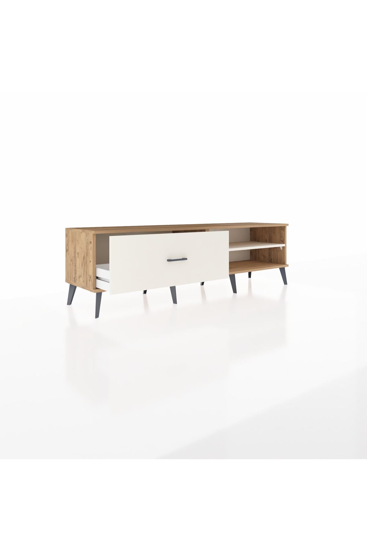 Hyperion TV Ünitesi Tek Raflı Tek Çekmeceli  176x44x51 Çam-Aytaşı/Aytaşı