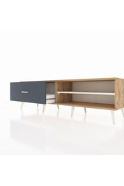 Hyperion TV Ünitesi Tek Raflı Tek Çekmeceli  176x44x51 Çam-Aytaşı/Antrasit