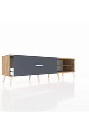 Hyperion TV Ünitesi Tek Raflı Tek Çekmeceli  176x44x51 Çam-Antrasit/Antrasit