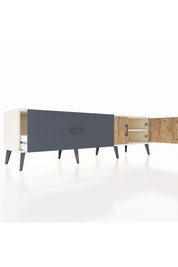 Hyperion TV Ünitesi Tek Raflı Tek Çekmeceli 2 Kapaklı 176x44x51 Aytaşı-Çam/Antrasit