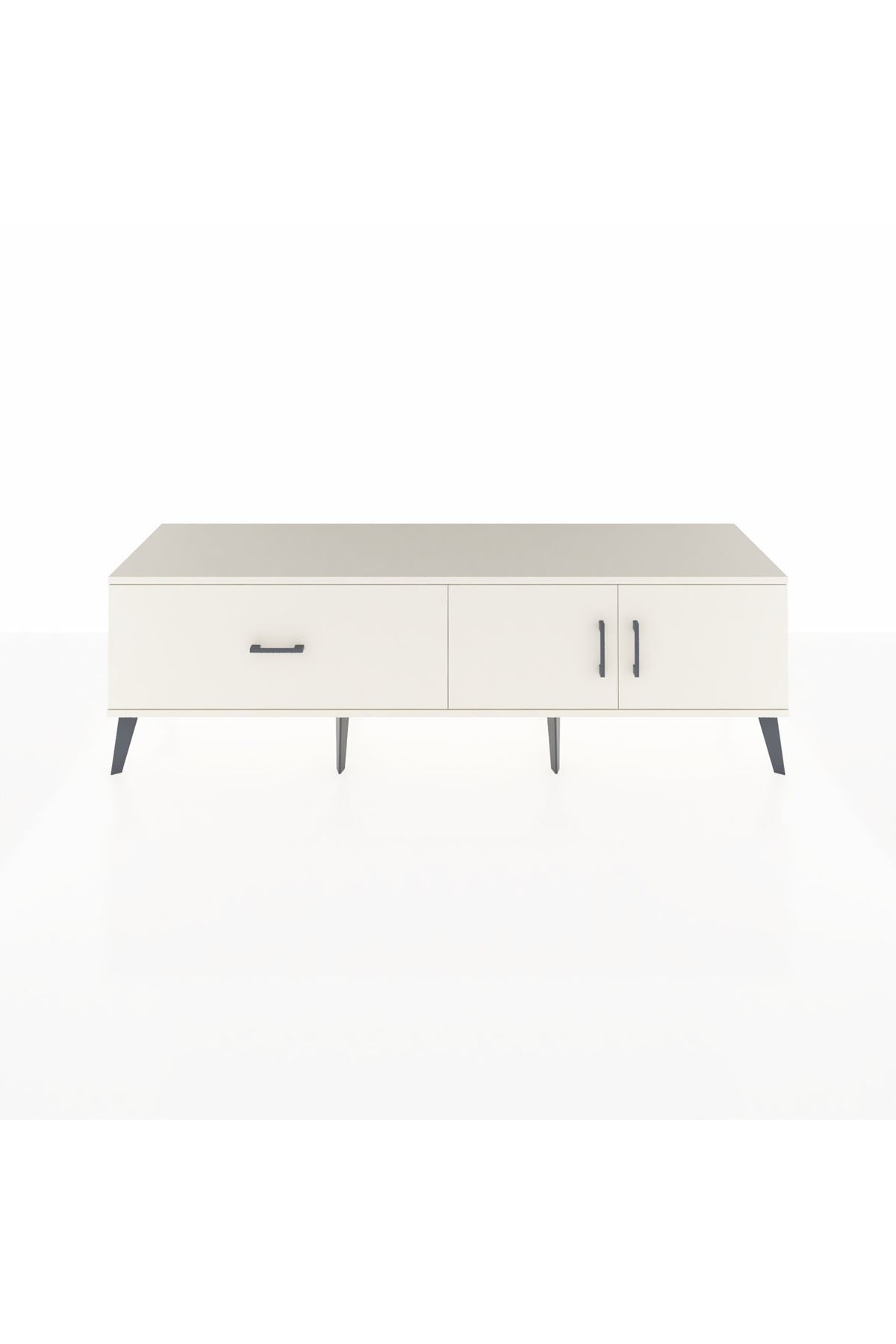 Hyperion TV Ünitesi Tek Raflı Tek Çekmeceli 2 Kapaklı 176x44x51 Aytaşı-Aytaşı/Aytaşı