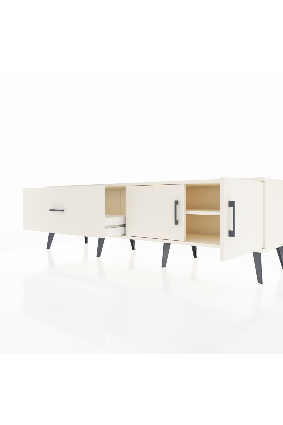 Hyperion TV Ünitesi Tek Raflı Tek Çekmeceli 2 Kapaklı 176x44x51 Aytaşı-Aytaşı/Aytaşı