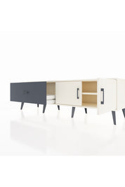 Hyperion TV Ünitesi Tek Raflı Tek Çekmeceli 2 Kapaklı 176x44x51 Aytaşı-Aytaşı/Antrasit