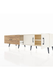 Hyperion TV Ünitesi Tek Raflı Tek Çekmeceli 2 Kapaklı 176x44x51 Aytaşı-Aytaşı/Çam