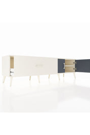 Hyperion TV Ünitesi Tek Raflı Tek Çekmeceli 2 Kapaklı 176x44x51 Aytaşı-Antrasit/Aytaşı