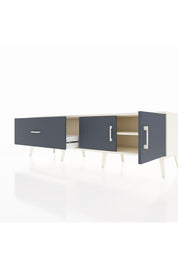 Hyperion TV Ünitesi Tek Raflı Tek Çekmeceli 2 Kapaklı 176x44x51 Aytaşı-Antrasit/Antrasit