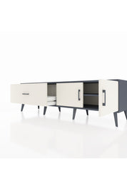 Hyperion TV Ünitesi Tek Raflı Tek Çekmeceli 2 Kapaklı 176x44x51 Antrasit-Aytaşı/Aytaşı