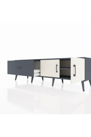 Hyperion TV Ünitesi Tek Raflı Tek Çekmeceli 2 Kapaklı 176x44x51 Antrasit-Aytaşı/Antrasit