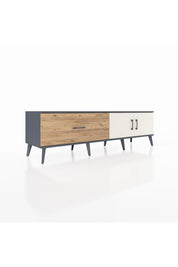 Hyperion TV Ünitesi Tek Raflı Tek Çekmeceli 2 Kapaklı 176x44x51 Antrasit-Aytaşı/Çam