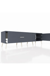 Hyperion TV Ünitesi Tek Raflı Tek Çekmeceli 2 Kapaklı 176x44x51 Antrasit-Antrasit/Antrasit