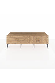 Hyperion TV Ünitesi Tek Raflı Tek Çekmeceli 2 Kapaklı 176x44x51 Çam-Çam/Çam