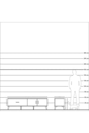 Hyperion TV Ünitesi Tek Raflı Tek Çekmeceli 2 Kapaklı 176x44x51 Çam-Çam/Antrasit