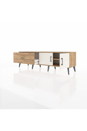 Hyperion TV Ünitesi Tek Raflı Tek Çekmeceli 2 Kapaklı 176x44x51 Çam-Aytaşı/Çam