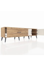 Hyperion TV Ünitesi Tek Raflı Tek Çekmeceli 2 Kapaklı 176x44x51 Çam-Aytaşı/Çam