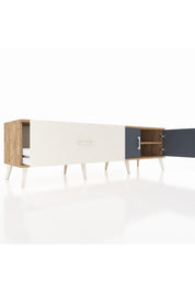 Hyperion TV Ünitesi Tek Raflı Tek Çekmeceli 2 Kapaklı 176x44x51 Çam-Antrasit/Aytaşı