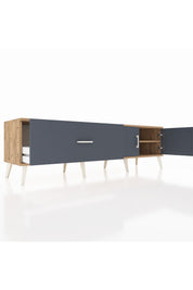 Hyperion TV Ünitesi Tek Raflı Tek Çekmeceli 2 Kapaklı 176x44x51 Çam-Antrasit/Antrasit