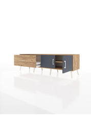 Hyperion TV Ünitesi Tek Raflı Tek Çekmeceli 2 Kapaklı 176x44x51 Çam-Antrasit/Çam