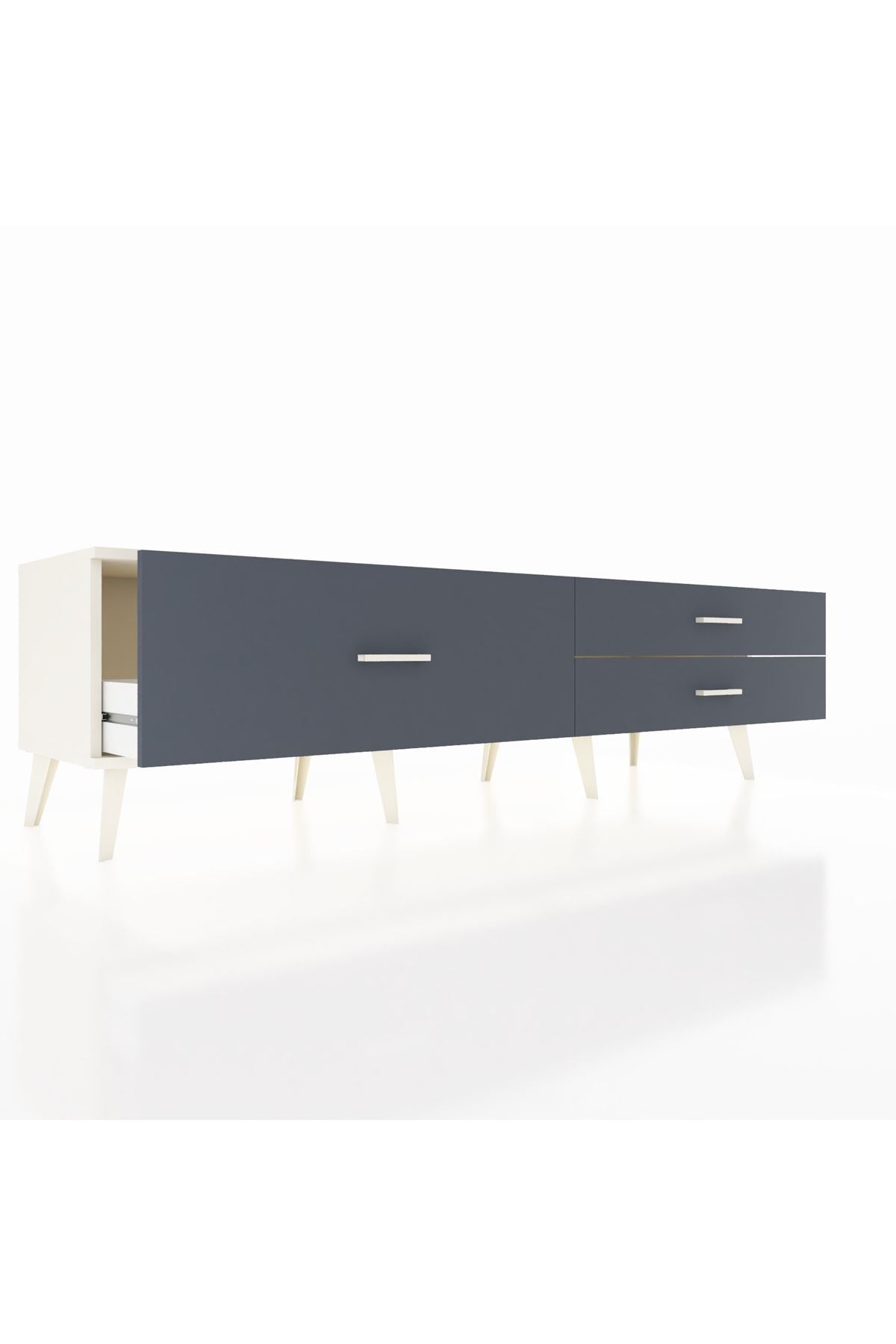 Hyperion TV Ünitesi 3 Çekmeceli  176x44x51 Aytaşı-Aytaşı/Antrasit