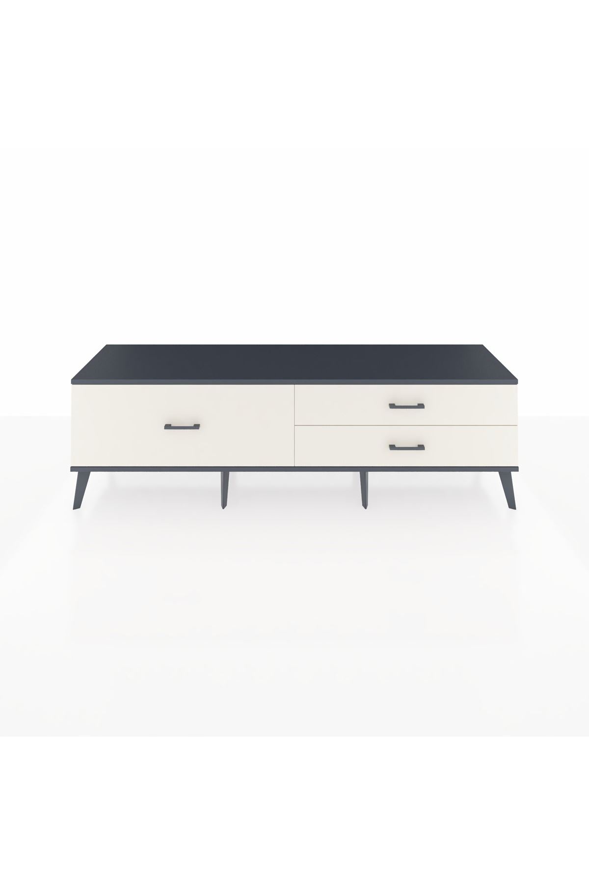 Hyperion TV Ünitesi 3 Çekmeceli  176x44x51 Aytaşı-Antrasit/Aytaşı