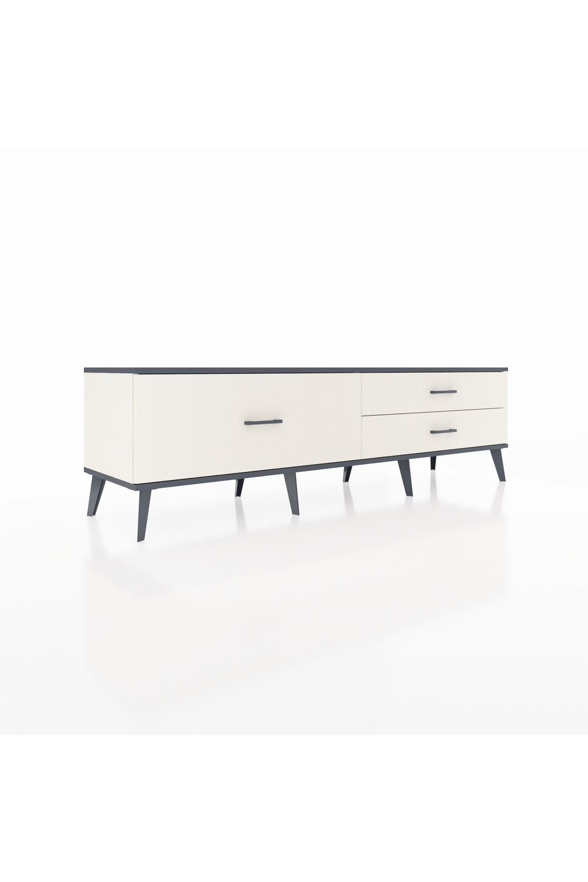 Hyperion TV Ünitesi 3 Çekmeceli  176x44x51 Aytaşı-Antrasit/Aytaşı