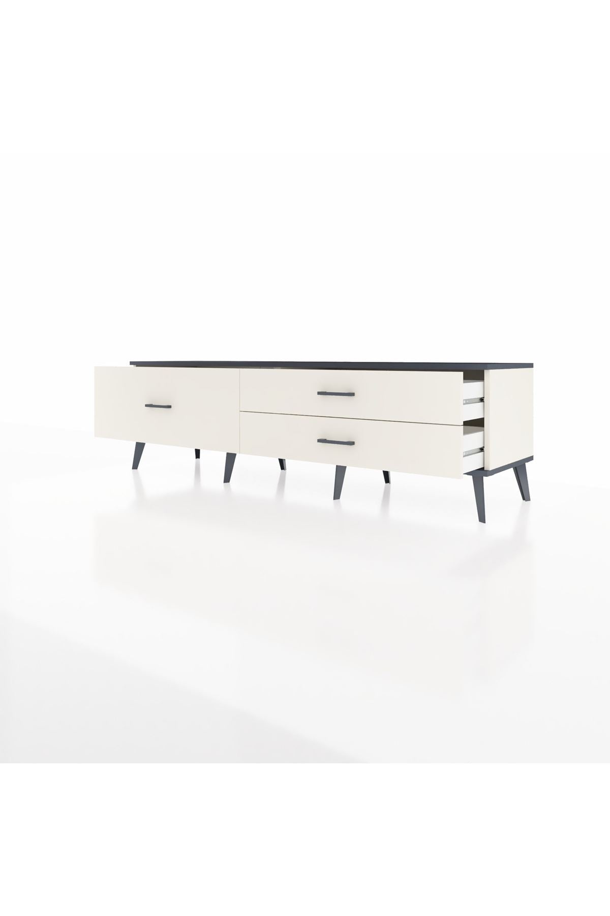 Hyperion TV Ünitesi 3 Çekmeceli  176x44x51 Aytaşı-Antrasit/Aytaşı