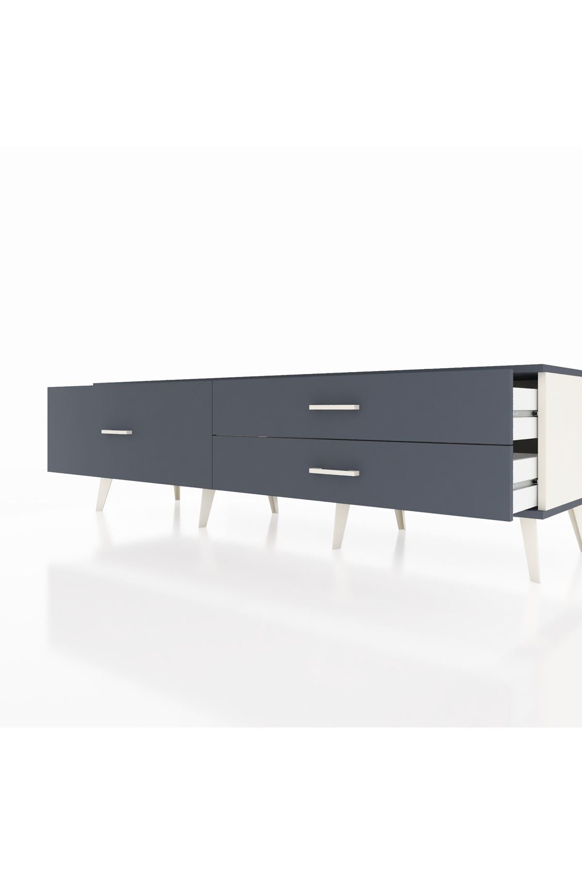 Hyperion TV Ünitesi 3 Çekmeceli  176x44x51 Aytaşı-Antrasit/Antrasit